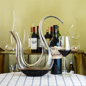 img 3 attached to 🍷 Amazing Home Swan Wine Decanter - Lead-free Crystal Glass, Prepackaged Red Wine Carafe, Mother's Day Wine Gift, Wine Accessories Set - Gift Box Wrapped with Free Cleaning Beads Included