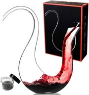 🍷 amazing home swan wine decanter - lead-free crystal glass, prepackaged red wine carafe, mother's day wine gift, wine accessories set - gift box wrapped with free cleaning beads included логотип