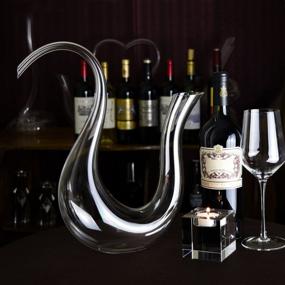 img 2 attached to 🍷 Amazing Home Swan Wine Decanter - Lead-free Crystal Glass, Prepackaged Red Wine Carafe, Mother's Day Wine Gift, Wine Accessories Set - Gift Box Wrapped with Free Cleaning Beads Included