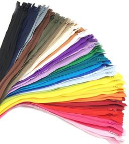 img 4 attached to 🧵 Versatile Set of 60pcs 20 inch Zippers in 25 Vibrant Colors - Premium Nylon Coil Zipper Bulk Pack for Tailor Sewing Crafts (#3 Zippers)