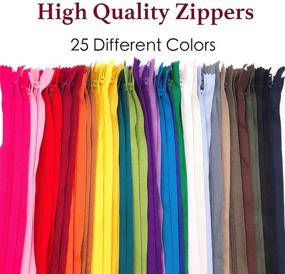 img 1 attached to 🧵 Versatile Set of 60pcs 20 inch Zippers in 25 Vibrant Colors - Premium Nylon Coil Zipper Bulk Pack for Tailor Sewing Crafts (#3 Zippers)