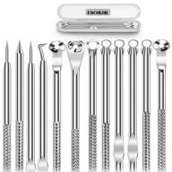 🔴 premium dual-head blackhead remover kit: 6pcs stainless steel set, pimple comedone extractor, acne whitehead blemish removal tool with portable box - safe for face skin logo