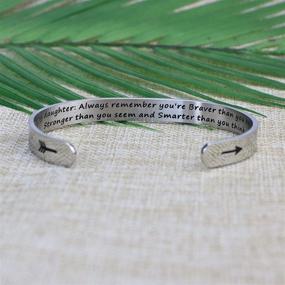 img 1 attached to Inspiring JoycuFF Bracelets for Women - Engraved Cuff 🎁 Bangle with Inspirational Message, Ideal Christmas and Birthday Gifts for Her