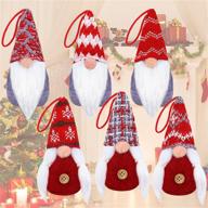 🎅 baodlon gnome christmas ornaments set of 6 - handmade swedish tomte xmas gnomes plush dolls for scandinavian santa elf table decor, hanging tree decorations & home festive decoration логотип