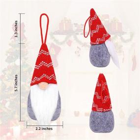 img 3 attached to 🎅 Baodlon Gnome Christmas Ornaments Set of 6 - Handmade Swedish Tomte Xmas Gnomes Plush Dolls for Scandinavian Santa Elf Table Decor, Hanging Tree Decorations & Home Festive Decoration