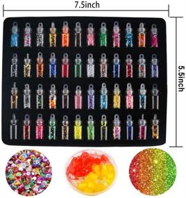 img 3 attached to 🌟 Koogel 149 Pcs Slime Supplies for Girls: Glitter Slime Kit with Gold Leaf, Foam Balls, Sugar Papers and More!