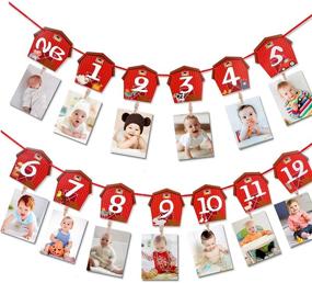 img 4 attached to 🐓 Farm Animal Theme Photo Banner: Perfect Milestone Photograph Display for Barnyard 1st Birthday Party Decorations