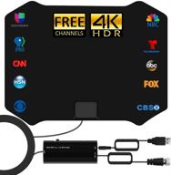 amplified hd digital indoor tv antenna 250 miles long range - compatible with 4k 1080p fire tv stick and all older tvs - amplifier signal booster for free channels - best for seo logo