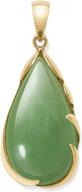 💧 teardrop jade pendant necklace in 14k gold logo