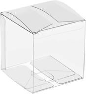 🎁 us wedding favors® clear boxes for favors 3x3x3, 50 pack, clear pet plastic boxes for various special occasions including thanksgiving, christmas, weddings, parties, birthdays – store and showcase candy, jewelry logo