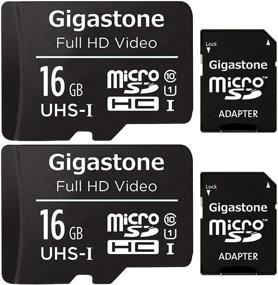 img 4 attached to Gigastone 16GB 2-Pack Микро SD-карта для FHD видео, наблюдения за безопасностью камеры, экшн-камеры, дрона - 85MB/s Micro SDHC UHS-I U1 Class 10.