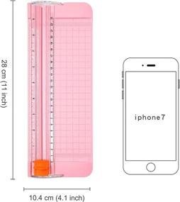 img 3 attached to 📐 Efficient A5 Titanium Paper Cutter & Trimmer Tool for Scrapbooking, Picture Cutting, Label Design, Photos - Includes 1 Replacement Cutting Blade!