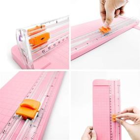 img 1 attached to 📐 Efficient A5 Titanium Paper Cutter & Trimmer Tool for Scrapbooking, Picture Cutting, Label Design, Photos - Includes 1 Replacement Cutting Blade!