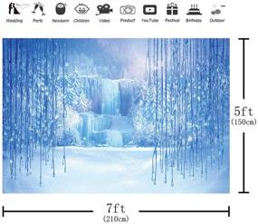 img 2 attached to ❄️ 7X5ft Aperturee Christmas Winter Backdrop: Frozen Crystal Pendant Ice and Snow White World Photography Background for Children Photo Studio Props, Ideal Birthday Party Decorations