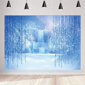 img 4 attached to ❄️ 7X5ft Aperturee Christmas Winter Backdrop: Frozen Crystal Pendant Ice and Snow White World Photography Background for Children Photo Studio Props, Ideal Birthday Party Decorations