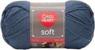 mid blue 💙 red heart soft yarn logo