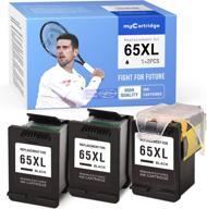 🖨️ mycartridge remanufactured ink cartridge for hp 65 xl 65xl eco-saver - compatible with envy 5055 5052 5012 5010 5030 and deskjet 3755 2622 3752 3720 2624 3722 3758 (1 + 2 pack) logo