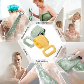 img 2 attached to 🚿 2-Pack Silicone Back Scrubber for Shower, Dual-Sided Body Brush, Hygienic and Skin-Massaging, Ideal for Women and Men