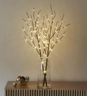 🌟 litbloom lighted brown willow branches 32in 100 led with timer battery operated for holiday christmas decoration indoor outdoor use - warm white lights логотип