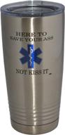 funny here travel tumbler paramedic logo