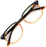 occi chiari reading glasses: stylish unisex black clear lightweight readers (0-6.0 strength) logo