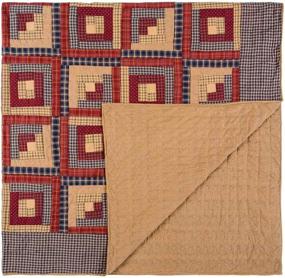 img 2 attached to Log Cabin Country Rustic Lodge Design: VHC Brands Millsboro Queen Quilt 94Wx94L in Burgundy