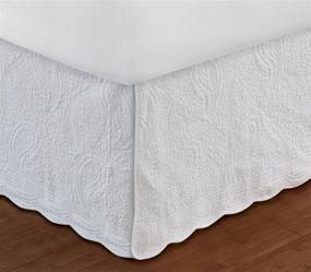 img 3 attached to 🛏️ Enhance Your Queen-sized Bed with Greenland Home Paisley Quilted Bed Skirt
