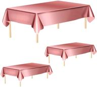 aneco 3 pack rose gold foil tablecloth: stunning decoration for weddings, birthdays & baby showers logo