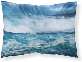 img 1 attached to Ocean Duvet Cover Set Twin Size with Raging Seawater Nature Print: Stylish 2-Piece Bedding Set for Men and Women