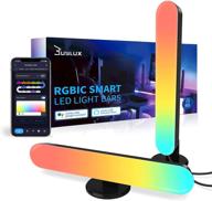 🌈 ambient lighting, gaming room decoration - 2pcs juylux rgbic smart led light bars with music sync, alexa & google assistant compatible, immersion gaming lights, rainbow effect tv led backlights for pc and tv логотип