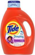 tide with touch of downy lavender scent: powerful 100 fl oz liquid laundry detergent (4 pack) logo