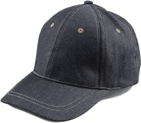 img 3 attached to 🧢 Stylish Bienzoe Boy's Denim Blue Embroidery Dots Baseball Cap – Adjustable and Sun-Protective (56cm)