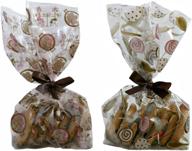 cello cookie treat party favor gift bags with ribbon - premium cellophane - pack of 100 - ideal for bake sales or cookie exchange parties logo