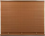 🪟 radiance cordless woodgrain pvc shade with 1/4 inch oval slats - roll up blind, 36x72 inches (3321236) logo