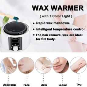 img 1 attached to LUOLLOVE Waxing Kit - Hair Removal with Mini Wax Warmer, 4 Flavors Hard Wax Beans, and 20 Waxing Spatulas - Home Full Body Wax Kit for Men and Women