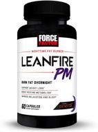 leanfire pm weight loss pills - powerful fat burner for women and men, boost metabolism, improve sleep, 60 capsules logo