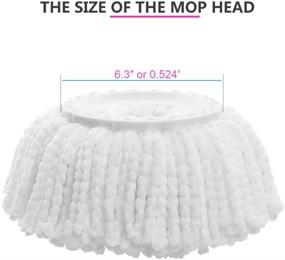 img 1 attached to Spin Mop Replacement Head Microfiber Refills, 2 Pack - Original Thick Mop Heads, White and Red