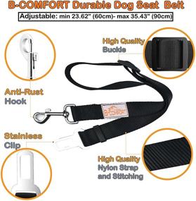 img 2 attached to 🐾 Convenient and Versatile Pet Travel Essential Kit: B-COMFORT Dog Car Seat Belt, Collapsible Bowl, Frisbee Toy