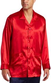 img 1 attached to 👔 Luxurious Intimo Charmeuse Pocket Button Pajama: Stylish Men's Clothing for Unmatched Comfort