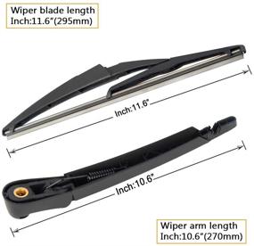 img 3 attached to 🚗 High-Quality OEM AUTOBOO Rear Window Windshield Wiper Blade Arm Set for Mini Cooper R50 R53 2004-2006 - Factory Replacement Accessories Parts 61627129279