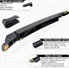 img 2 attached to 🚗 High-Quality OEM AUTOBOO Rear Window Windshield Wiper Blade Arm Set for Mini Cooper R50 R53 2004-2006 - Factory Replacement Accessories Parts 61627129279