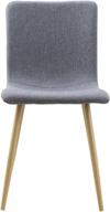 edgemod wadsworth dining chair set: 4 gray chairs with natural legs for stylish dining logo