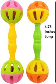img 1 attached to 🦜 Tropical Chickens Small Bird Parrot Toy: Enrichment Rattle Bells for Parakeets, Conures, Cockatiels, Love Birds, Green Cheek - Small Birds' Foraging Foot Toy