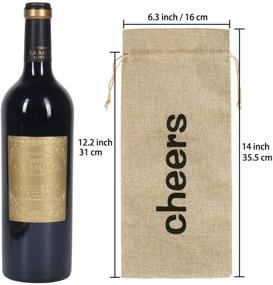 img 1 attached to 12pcs Cheers Burlap Wine Bags: Perfect Hessian Cloth Bottle Gift Bags for Valentine's Day, Holiday, Champagne, and Wine Tasting Party