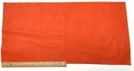 upholstery leather cowhide bright orange logo