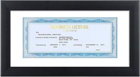 img 4 attached to 🖼️ ELSKER&HOME Business License Frame: 3x7.5 Inch White Mat or 5x10 Inch Without Mat Display