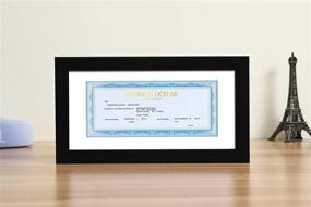 img 3 attached to 🖼️ ELSKER&HOME Business License Frame: 3x7.5 Inch White Mat or 5x10 Inch Without Mat Display