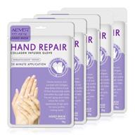 🧤 5 pack hand peel mask - exfoliating, moisturizing & collagen-infused gloves for dry hands - repairs rough hands for women & men logo