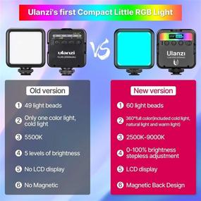 img 3 attached to Enhance Your Photography with Ulanzi VL49 RGB Video Light: 📸 360° Full Color, Magnetic Attraction, Rechargeable LED Camera Lights, LCD Display