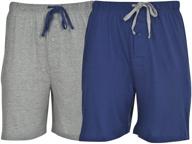 hanes men's 2-pack drawstring cotton knit lounge shorts with waistband & pockets logo